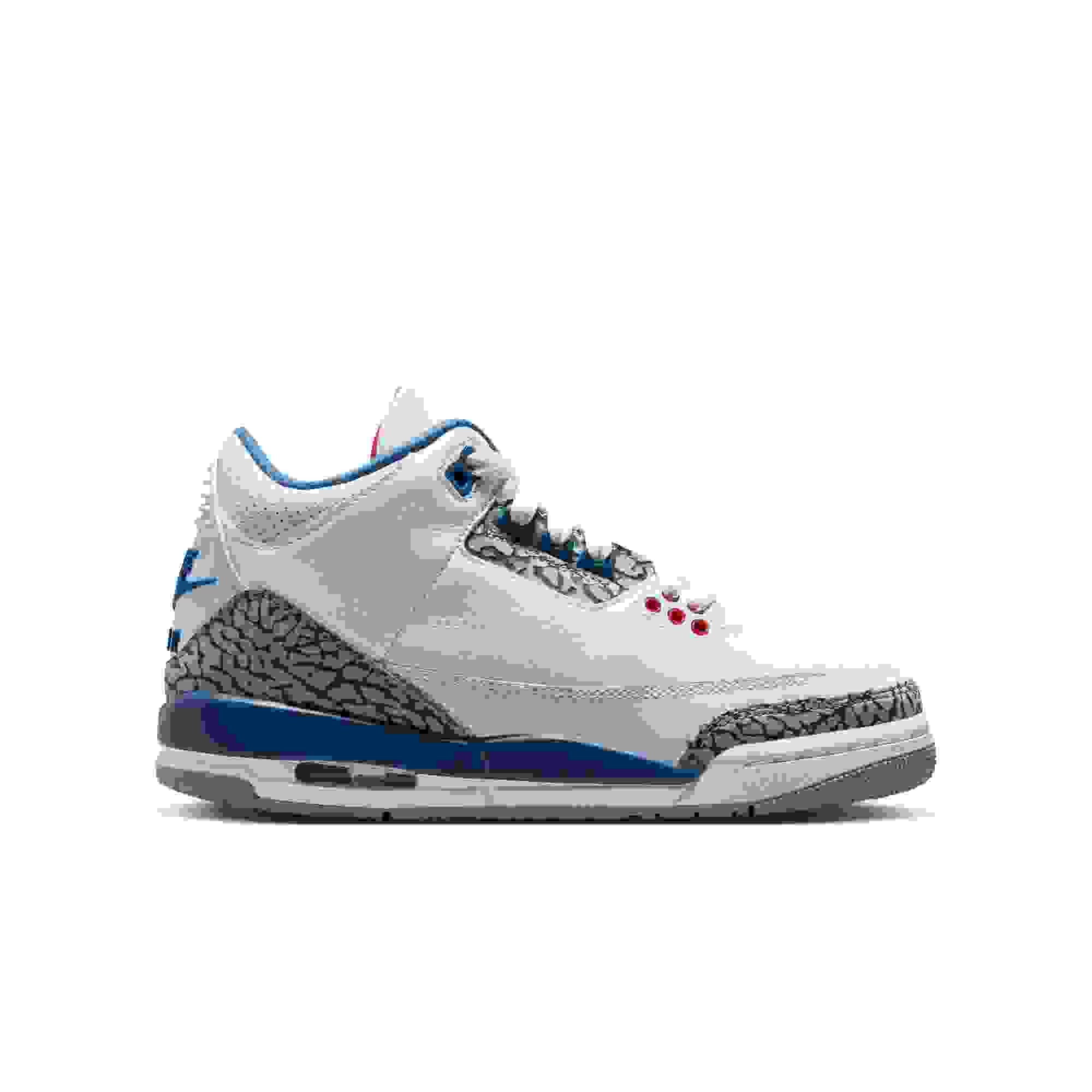Jordan 3 Retro Grade School Kids' "True Blue" Shoe
